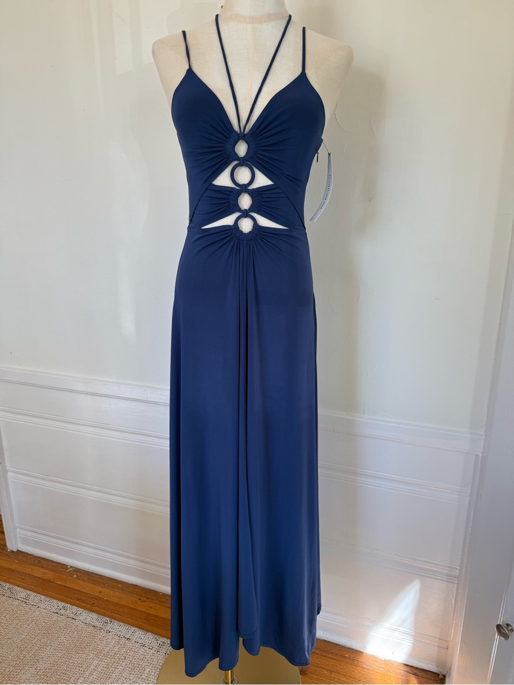A.L.C Kaylyn Cutout Ring Maxi Dress Blue XS
